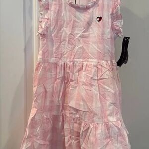 NWT - Tommy Hilfiger Pink and White Girls Dress size 6